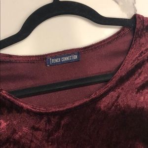 Dark burgundy velour dress